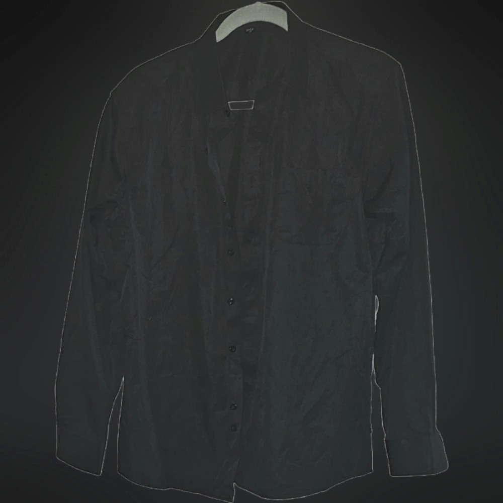 Men dress shirt black 42